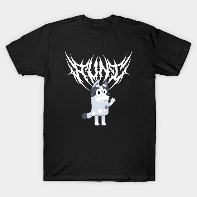 Death Metal Bluey Aunt T-Shirt by flataffex